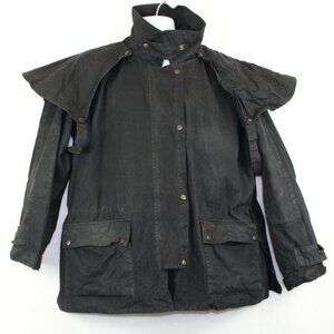 Australian Outback Black Oilskin Ranch Duster Coat (L)